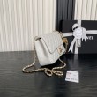 Borse Chanel AS5756 piccola Rettangolare con patta e manico superiore bianca
