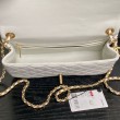 Borse Chanel AS5756 piccola Rettangolare con patta e manico superiore bianca