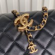 Borse Chanel AS5756 piccola Rettangolare con patta e manico superiore Nero