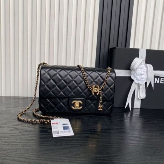 Borse Chanel AS5756 piccola Rettangolare con patta e manico superiore Nero