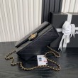 Borse Chanel AS5756 piccola Rettangolare con patta e manico superiore Nero