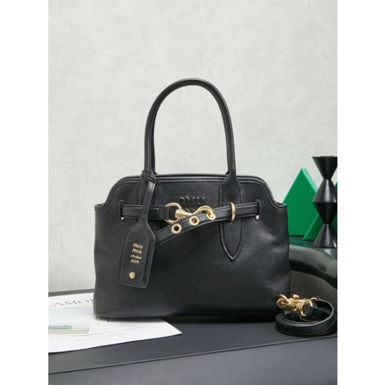 Borse tote Miu Miu Adventure nappa 5BA292 Nero