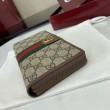 Pari all'originale replica imitazione Portafoglio Gucci Ophidia con cerniera 838619 Marrone