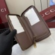 Pari all'originale replica imitazione Portafoglio Gucci Ophidia con cerniera 838619 Marrone