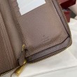 Pari all'originale replica imitazione Portafoglio Gucci Ophidia con cerniera 838619 Marrone