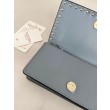 Portafoglio con catena Valentino Garavani Rockstud blu