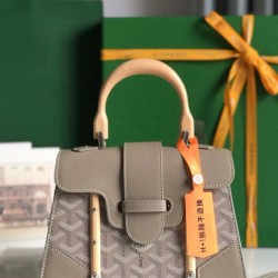 Replica qualità specchio Borse  Alta Qualità Goyard Saigon Structure Nano grigia