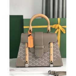 Borsa a mano Goyard Goyardine Saigon PM grigia