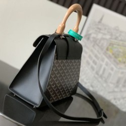 Replica Borse Alta Qualità a mano strutturata Goyard Saigon PM Nero Imitazioni Replica qualità specchio Borse Alta Qualità a mano strutturata Goyard Saigon PM Nero