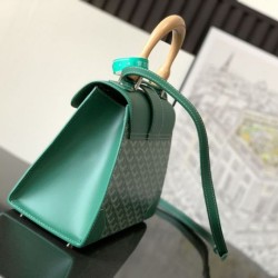 Replica Borsa a mano strutturata Goyard Saigon PM Verde Imitazioni Replica qualità specchio Borsa a mano strutturata Goyard Saigon PM Verde