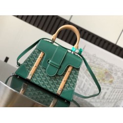 Borsa a mano strutturata Goyard Saigon PM Verde