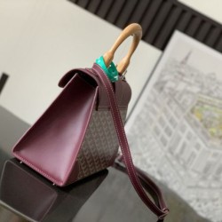 Replica Borsa a mano strutturata Goyard Saigon PM bordeaux Imitazioni Replica qualità specchio Borsa a mano strutturata Goyard Saigon PM bordeaux