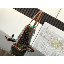 Borsa tote Goyard Anjou Saint Louis Mini tela goyardine/pelle di vitello marrone Borsa tote Goyard Anjou Saint Louis Mini tela goyardine/pelle di vitello marrone