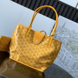 Replica qualità specchio Borse  tote Goyard Anjou Saint Louis Mini tela goyardine/pelle di vitello Giallo