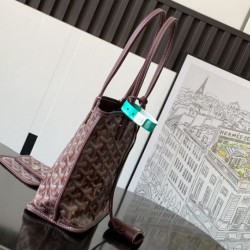 Replica Qualità superiore replica tote Goyard Anjou Saint Louis Mini tela goyardine/pelle di vitello Borgogna Imitazioni Replica qualità specchio Qualità superiore replica tote Goyard Anjou Saint Louis Mini tela goyardine/pelle di vitello Borgogna