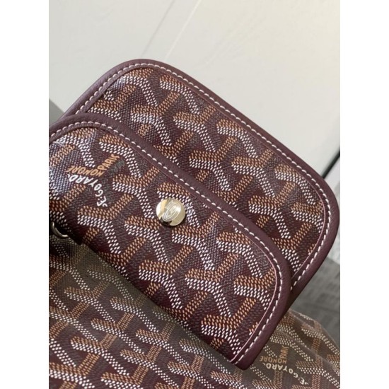 Replica Qualità superiore replica tote Goyard Anjou Saint Louis Mini tela goyardine/pelle di vitello Borgogna Imitazioni Replica qualità specchio Qualità superiore replica tote Goyard Anjou Saint Louis Mini tela goyardine/pelle di vitello Borgogna