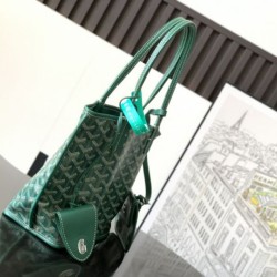 Replica Borsa 1:1 tote Goyard Anjou Saint Louis Mini tela goyardine/pelle di vitello Verde Imitazioni Replica qualità specchio Borsa 1:1 tote Goyard Anjou Saint Louis Mini tela goyardine/pelle di vitello Verde