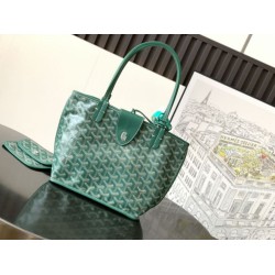 Borsa Replica 1:1 tote Goyard Anjou Saint Louis Mini tela goyardine/pelle di vitello Verde