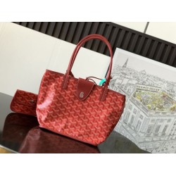Borsa tote Goyard Anjou Saint Louis Mini tela goyardine/pelle di vitello Rosso