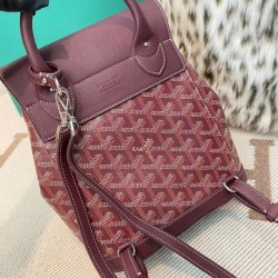 Replica di lusso Zaino Goyard Alpin Mini Tela Goyardine Borgogna Imitazioni Cloni Zaino Goyard Alpin Mini Tela Goyardine Borgogna firmate