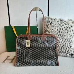 Cloni Borsa tote Goyard Hardy PM tela goyardine marrone firmate