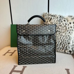 Cloni Zaino morbido Goyard Saint Léger in tela Goyardine nera firmate