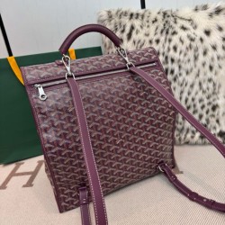 Replica di lusso Zaino morbido Goyard Saint Léger in tela Goyardine Borgogna Imitazioni Cloni Zaino morbido Goyard Saint Léger in tela Goyardine Borgogna firmate