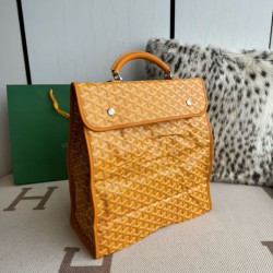 Cloni Zaino morbido Goyard Saint Léger in tela Goyardine Giallo firmate