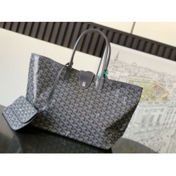 Borse tote Goyard Saint Louis PM/GM Spalmata Goyardine Grigio