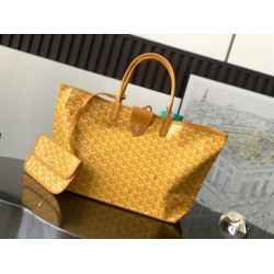 Borse tote Goyard Saint Louis PM/GM Spalmata Goyardine Giallo
