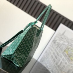 Replica di lusso Borse tote Goyard Saint Louis PM/GM Spalmata Goyardine verde Imitazioni Cloni Borse tote Goyard Saint Louis PM/GM Spalmata Goyardine verde firmate