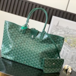 Cloni Borse tote Goyard Saint Louis PM/GM Spalmata Goyardine verde firmate