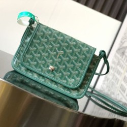 Cloni Pochette Goyard Plumet con iniziali Verde firmate