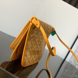 Replica di lusso Pochette Goyard Plumet con iniziali Giallo Imitazioni Cloni Pochette Goyard Plumet con iniziali Giallo firmate