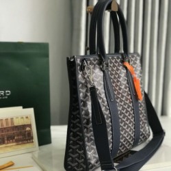 Replica di lusso Borse portadocumenti Goyard Morvan PM Nero Imitazioni Cloni Borse portadocumenti Goyard Morvan PM Nero firmate