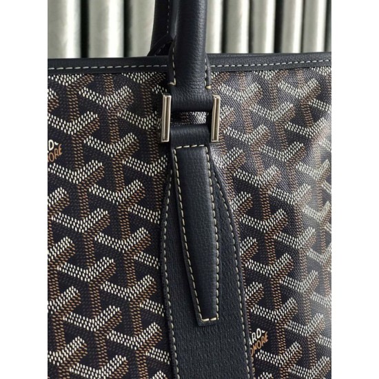Replica di lusso Borse portadocumenti Goyard Morvan PM Nero Imitazioni Cloni Borse portadocumenti Goyard Morvan PM Nero firmate