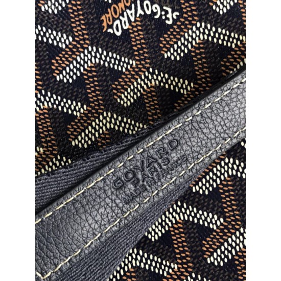 Replica di lusso Borse portadocumenti Goyard Morvan PM Nero Imitazioni Cloni Borse portadocumenti Goyard Morvan PM Nero firmate