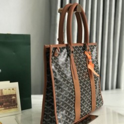 Replica di lusso Borse portadocumenti Goyard Morvan PM marrone Imitazioni Cloni Borse portadocumenti Goyard Morvan PM marrone firmate