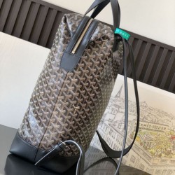 Replica di lusso Zaino Goyard Cisalpin Goyardine nera Imitazioni Cloni Zaino Goyard Cisalpin Goyardine nera firmate