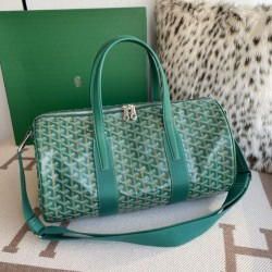 Replica di lusso Borse sportiva classica Goyard Barrel 40 Verde Imitazioni Cloni Borse Replica sportiva classica Goyard Barrel 40 Verde firmate