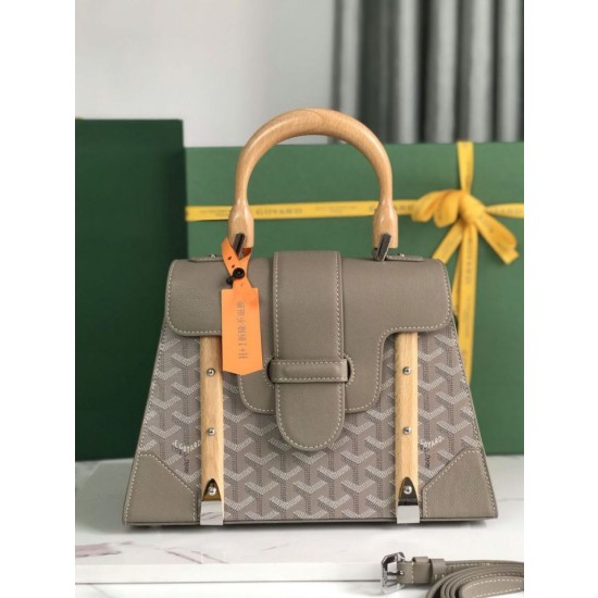 Borsa a mano Goyard Goyardine Saigon PM grigia