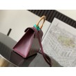 Borsa a mano strutturata Goyard Saigon PM bordeaux