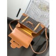 Borsa a mano strutturata Goyard Saigon PM marrone