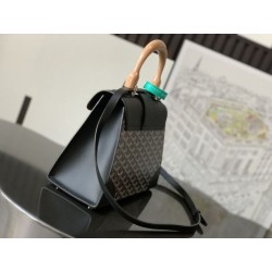 Borse Replica Alta Qualità a mano strutturata Goyard Saigon PM Nero
