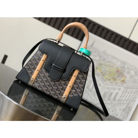 Borse Replica Alta Qualità a mano strutturata Goyard Saigon PM Nero