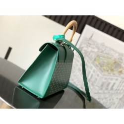 Borsa a mano strutturata Goyard Saigon PM Verde