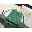 Borsa a mano strutturata Goyard Saigon PM Verde