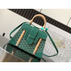 Borsa a mano strutturata Goyard Saigon PM Verde