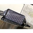 Borsa tote Goyard Anjou Saint Louis Mini tela goyardine/pelle di vitello blu navy