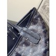 Borsa tote Goyard Anjou Saint Louis Mini tela goyardine/pelle di vitello blu navy
